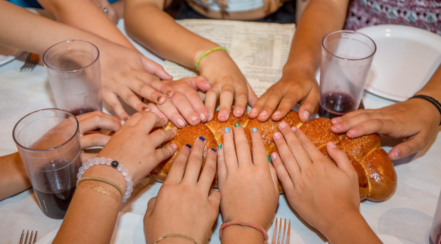 Touching bread