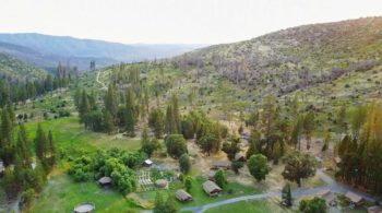 Aerial of camp
