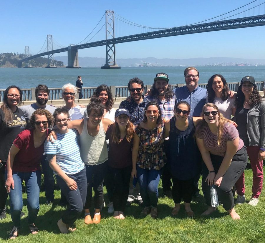 Tawonga support team by Golden Gate Bridge