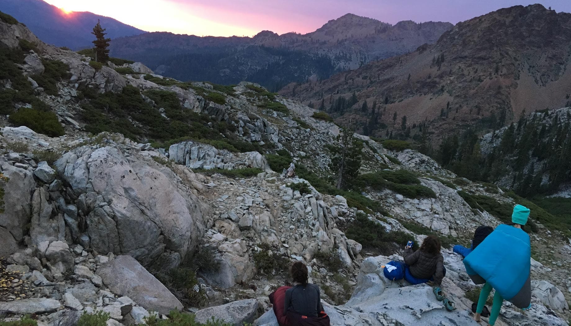 Teens hiking on the Women of the Wild quest