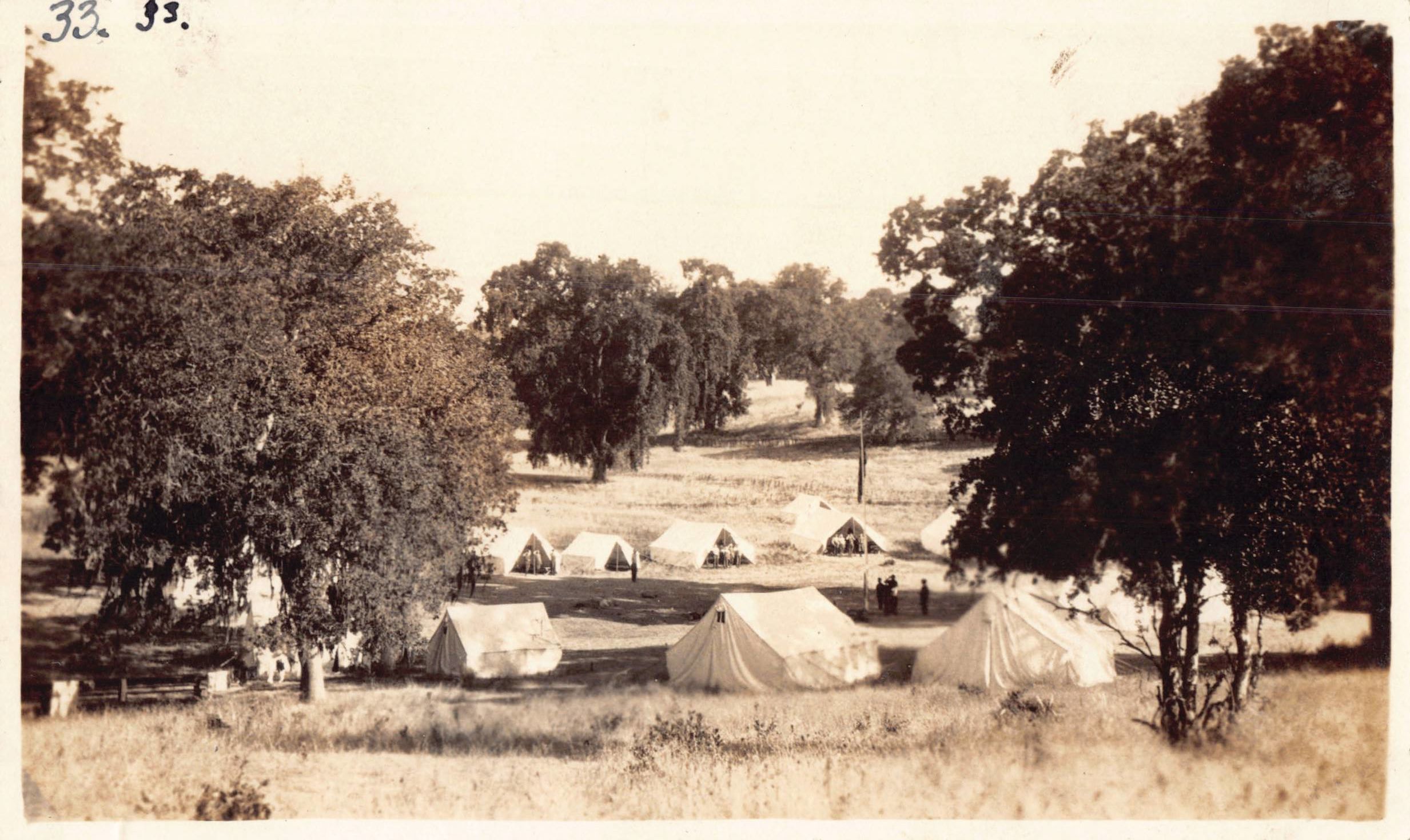 Tents at camp in Cisco California