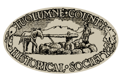 Tuolumne County Historical Society logo with depitciton of arrastra
